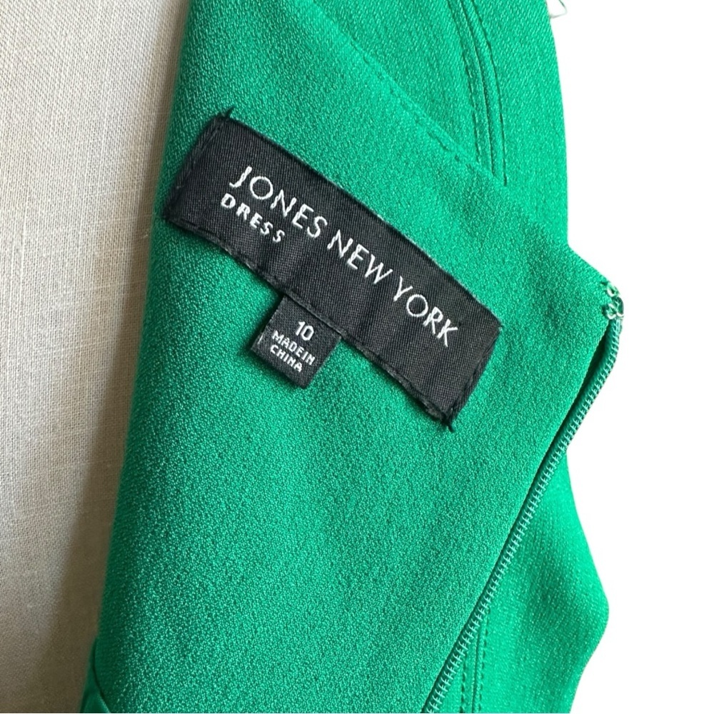 Jones New York Emerald Green Classic Sleeveless Sheath Dress Size 10 NWT - Picture 5 of 9